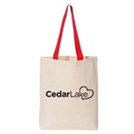 CLFF359 • Q-Tees - 11L Canvas Tote with Contrast-Color Handles