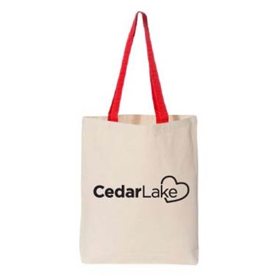 CLFF359 • Q-Tees - 11L Canvas Tote with Contrast-Color Handles